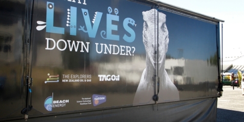 What lives down under - roadshow truck [wanganui chronicle via  NZH]